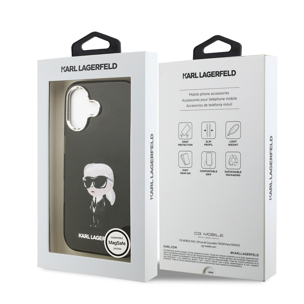 Karl Lagerfeld Karl lagerfeld iPhone 17 Back-Cover hul - MagSafe - IML Aquarelle - Schwarz