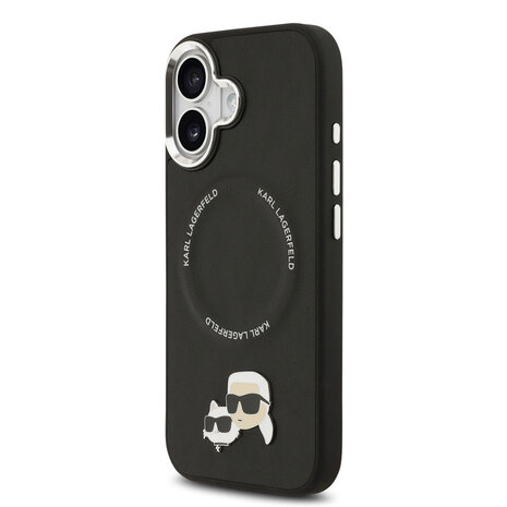 Karl Lagerfeld Karl lagerfeld iPhone 17 Backcover hoesje - MagSafe - K&C Pins - Zwart