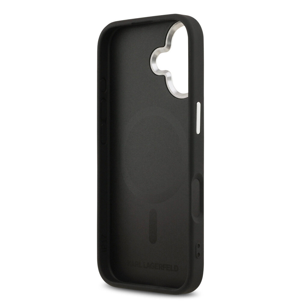 Karl Lagerfeld Karl lagerfeld iPhone 17 Back cover coque - MagSafe - K&C Pins - Noir Karl Lagerfeld Karl lagerfeld iPhone 17 Back cover coque - MagSafe - K&C Pins - Noir