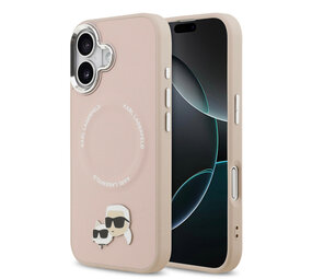 Karl Lagerfeld Karl lagerfeld iPhone 17 Back cover coque - MagSafe - K&C Pins - Rose Karl Lagerfeld Karl lagerfeld iPhone 17 Back cover coque - MagSafe - K&C Pins - Rose