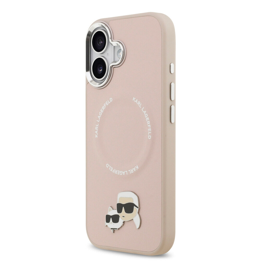 Karl Lagerfeld Karl lagerfeld iPhone 17 Back cover coque - MagSafe - K&C Pins - Rose Karl Lagerfeld Karl lagerfeld iPhone 17 Back cover coque - MagSafe - K&C Pins - Rose