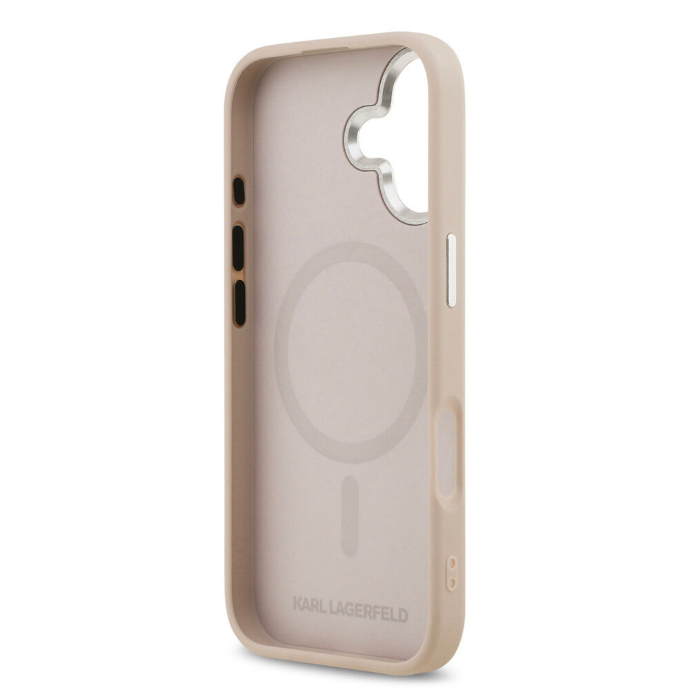 Karl Lagerfeld Karl lagerfeld iPhone 17 Back cover coque - MagSafe - K&C Pins - Rose Karl Lagerfeld Karl lagerfeld iPhone 17 Back cover coque - MagSafe - K&C Pins - Rose