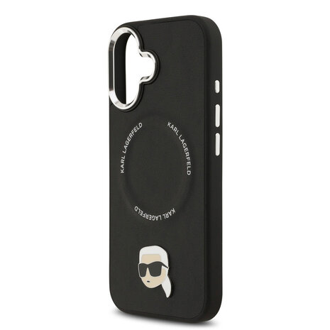 Karl Lagerfeld Karl lagerfeld iPhone 17 Back-Cover hul - MagSafe - K&C Pins - Schwarz