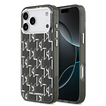 Karl Lagerfeld Karl Lagerfeld iPhone 17 Pro Max/iPhone 18 Pro Max Handyhülle MagSafe IML KC-Monogramm aus Metall - Schwarz