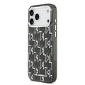 Karl Lagerfeld Karl Lagerfeld iPhone 17 Pro Max/iPhone 18 Pro Max Handyhülle MagSafe IML KC-Monogramm aus Metall - Schwarz