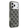 Karl Lagerfeld Karl Lagerfeld iPhone 17 Pro Max/iPhone 18 Pro Max Handyhülle MagSafe IML KC-Monogramm aus Metall - Schwarz