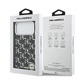 Karl Lagerfeld Karl Lagerfeld iPhone 17 Pro Max/iPhone 18 Pro Max Handyhülle MagSafe IML KC-Monogramm aus Metall - Schwarz