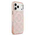 Karl Lagerfeld Karl Lagerfeld iPhone 17 Pro Max/iPhone 18 Pro Max Handyhülle MagSafe IML KC-Monogramm aus Metall - Rosa