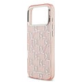 Karl Lagerfeld Karl Lagerfeld iPhone 17 Pro Max/iPhone 18 Pro Max Handyhülle MagSafe IML KC-Monogramm aus Metall - Rosa