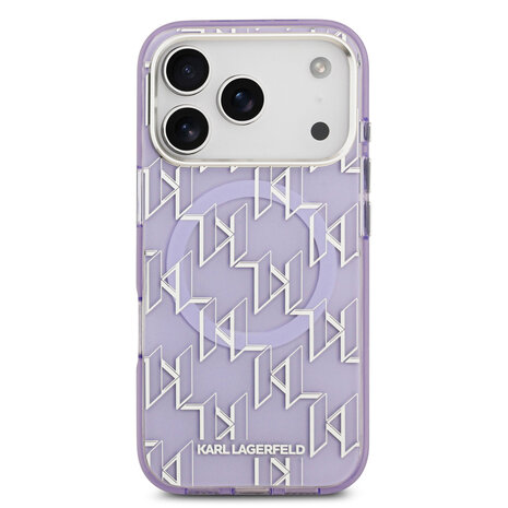 Karl Lagerfeld Karl lagerfeld iPhone 17 Pro Max Back cover coque - MagSafe - IML metal monogram kc - Violet Karl Lagerfeld Karl lagerfeld iPhone 17 Pro Max Back cover coque - MagSafe - IML metal monogram kc - Violet