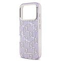 Karl Lagerfeld Karl Lagerfeld iPhone 17 Pro Max/iPhone 18 Pro Max Handyhülle MagSafe IML KC-Monogramm aus Metall - Violett