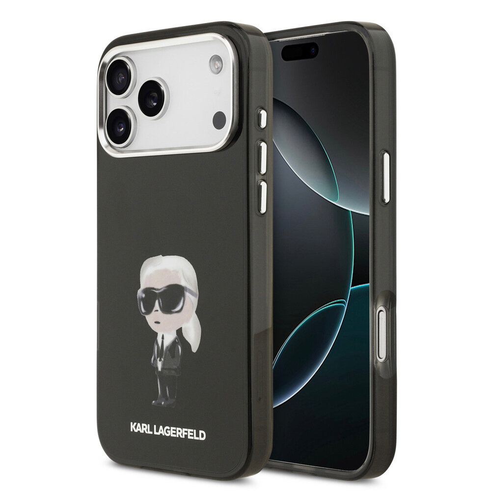 Karl Lagerfeld Karl lagerfeld iPhone 17 Pro Max Back cover coque - MagSafe - IML Aquarelle - Noir Karl Lagerfeld Karl lagerfeld iPhone 17 Pro Max Back cover coque - MagSafe - IML Aquarelle - Noir