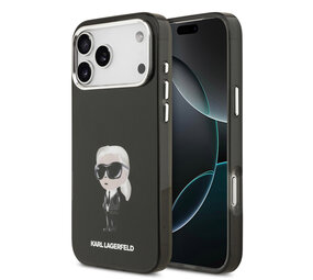 Karl Lagerfeld Karl lagerfeld iPhone 17 Pro Max Back cover coque - MagSafe - IML Aquarelle - Noir Karl Lagerfeld Karl lagerfeld iPhone 17 Pro Max Back cover coque - MagSafe - IML Aquarelle - Noir