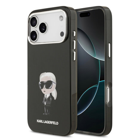 Karl Lagerfeld Karl lagerfeld iPhone 17 Pro Max Back cover coque - MagSafe - IML Aquarelle - Noir Karl Lagerfeld Karl lagerfeld iPhone 17 Pro Max Back cover coque - MagSafe - IML Aquarelle - Noir