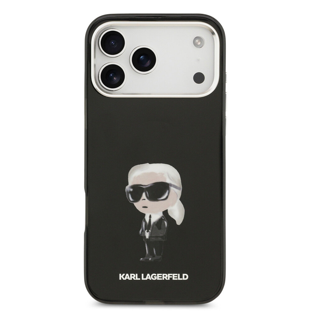 Karl Lagerfeld Karl lagerfeld iPhone 17 Pro Max Back cover coque - MagSafe - IML Aquarelle - Noir Karl Lagerfeld Karl lagerfeld iPhone 17 Pro Max Back cover coque - MagSafe - IML Aquarelle - Noir