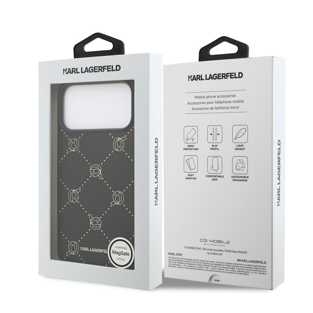 Karl Lagerfeld Karl lagerfeld iPhone 17 Pro Max Back cover coque - MagSafe - Karl Heads - Noir Karl Lagerfeld Karl lagerfeld iPhone 17 Pro Max Back cover coque - MagSafe - Karl Heads - Noir