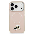 Karl Lagerfeld Karl Lagerfeld iPhone 17 Pro Max/iPhone 18 Pro Max Handyhülle MagSafe Karl-&-Choupette-Pins - Rosa