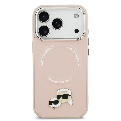 Karl Lagerfeld Karl Lagerfeld iPhone 17 Pro Max/iPhone 18 Pro Max Handyhülle MagSafe Karl-&-Choupette-Pins - Rosa