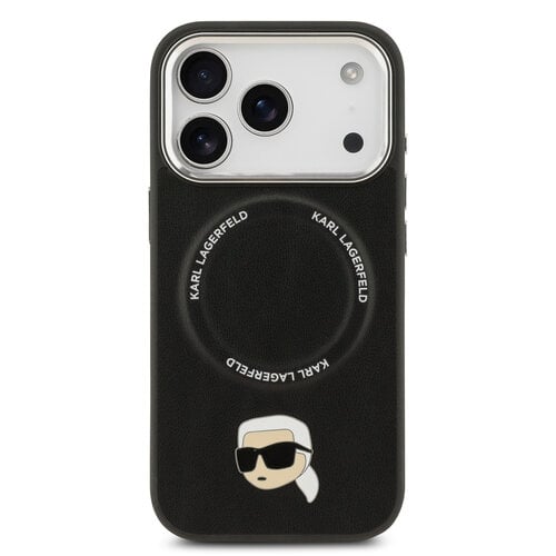 Karl Lagerfeld Karl Lagerfeld iPhone 17 Pro Max/iPhone 18 Pro Max Handyhülle MagSafe Karl-&-Choupette-Pins - Schwarz