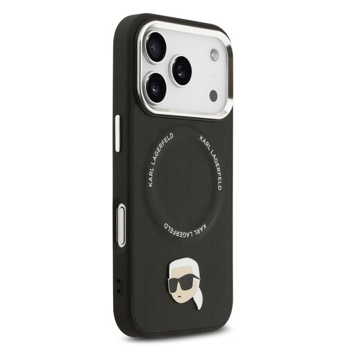 Karl Lagerfeld Karl Lagerfeld iPhone 17 Pro Max/iPhone 18 Pro Max Handyhülle MagSafe Karl-&-Choupette-Pins - Schwarz