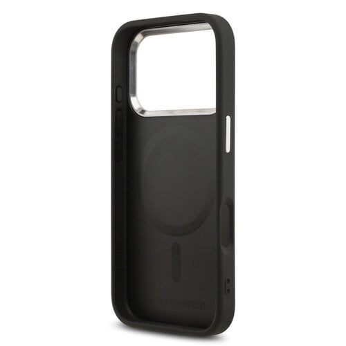 Karl Lagerfeld Karl Lagerfeld iPhone 17 Pro Max/iPhone 18 Pro Max Handyhülle MagSafe Karl-&-Choupette-Pins - Schwarz
