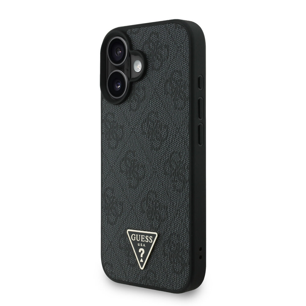 Guess Guess iPhone 16 Back-Cover hul - MagSafe - 4G Triangle Logo With Strap - Rosa Guess Guess iPhone 16 Back-Cover hul - MagSafe - 4G Triangle Logo With Strap - Rosa