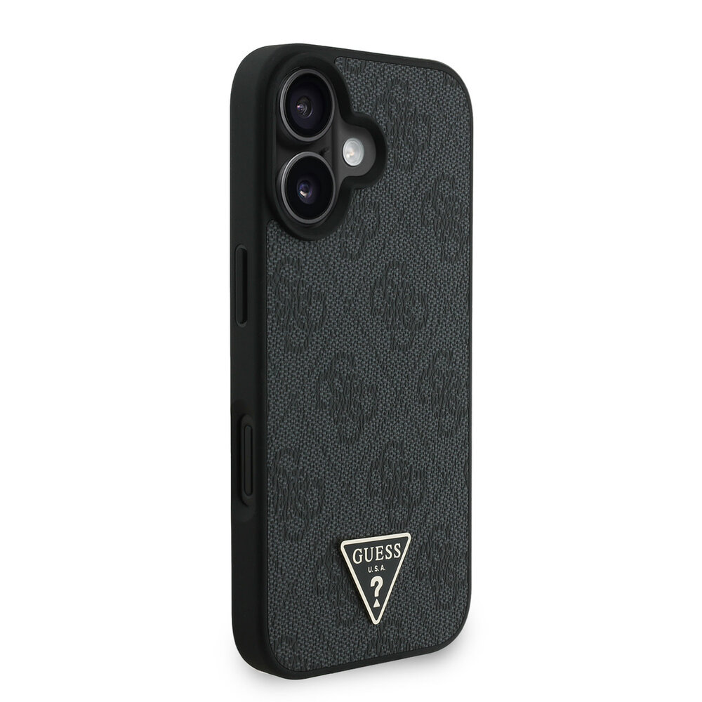 Guess Guess iPhone 16 Back cover case - MagSafe - 4G Triangle Logo With Strap - Pink