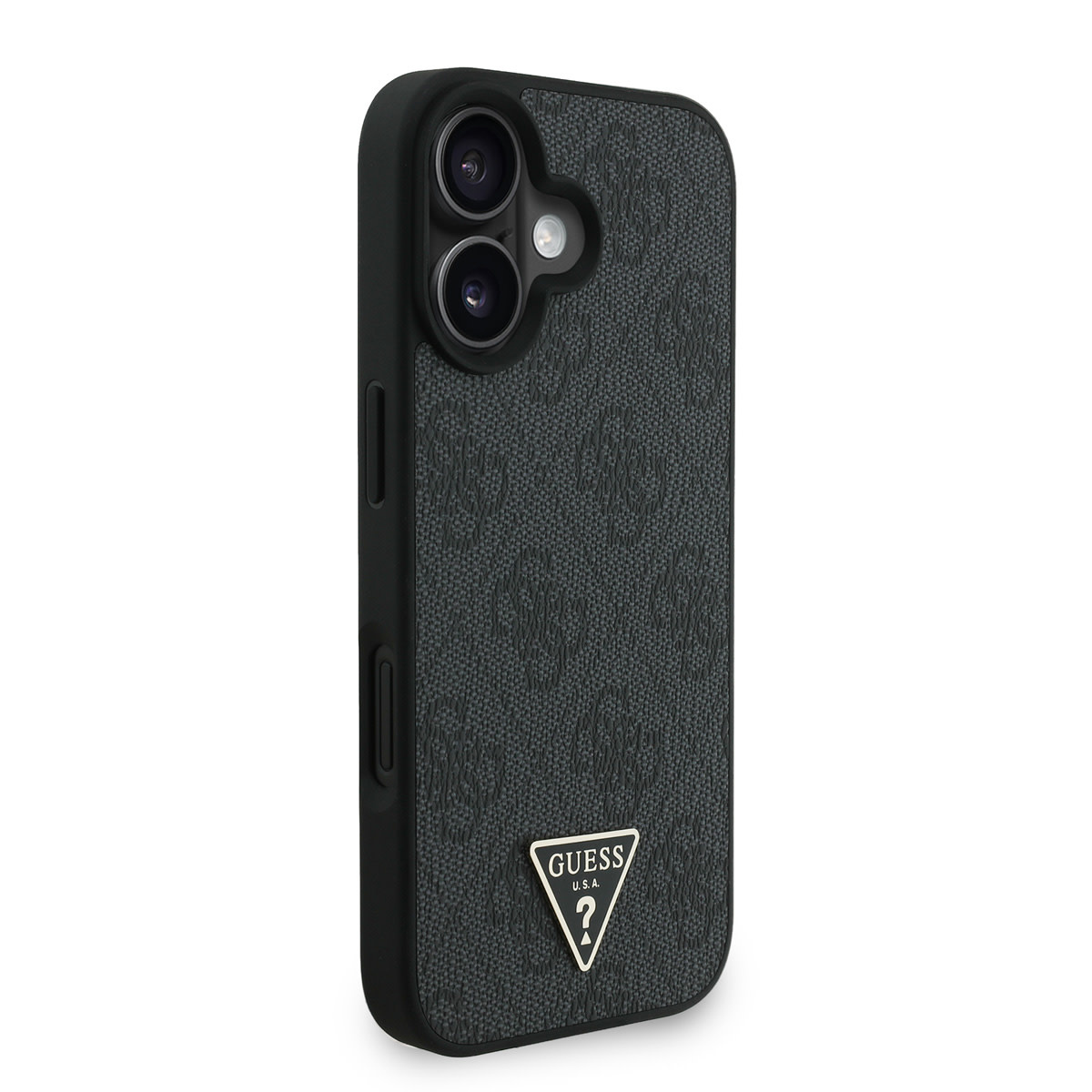 Guess Guess iPhone 16 Backcover hoesje - MagSafe - 4G Triangle Logo Pearl Strap - Zwart, foto 4 van 6
