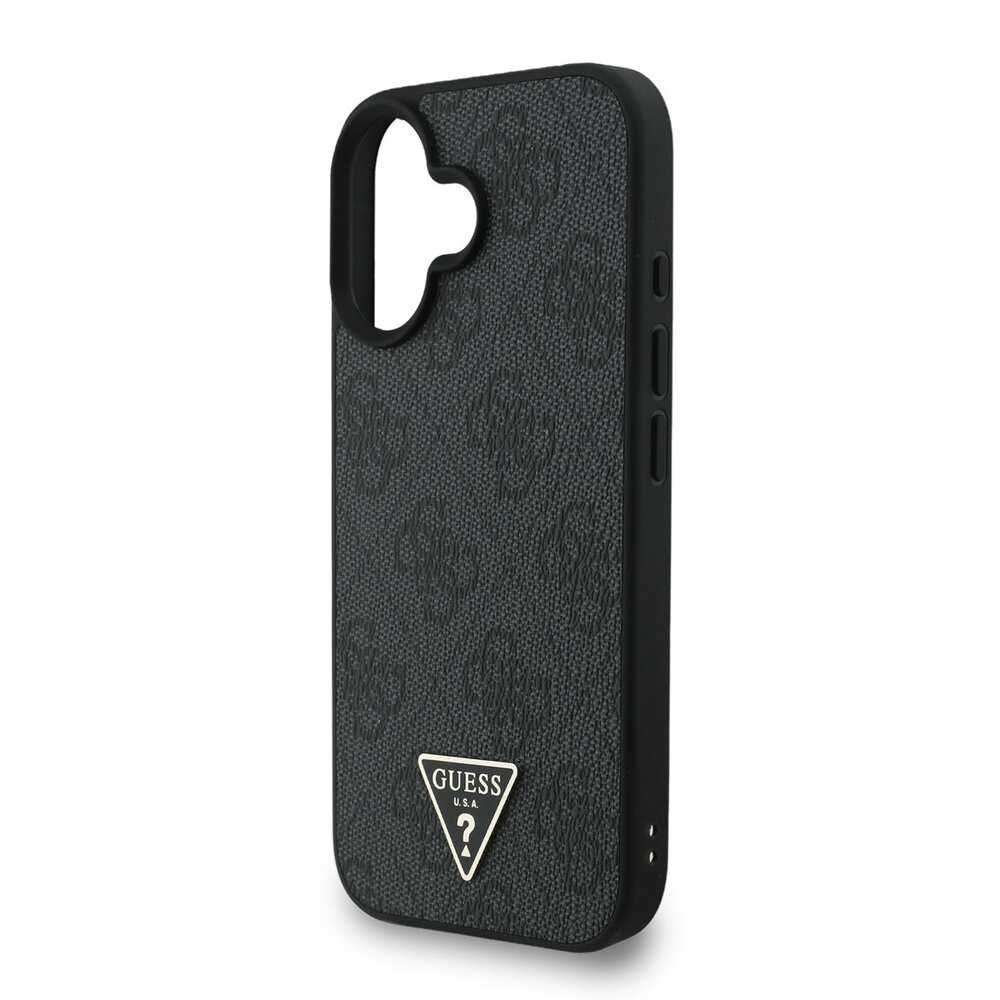 Guess Guess iPhone 16 Back-Cover hul - MagSafe - 4G Triangle Logo With Strap - Rosa Guess Guess iPhone 16 Back-Cover hul - MagSafe - 4G Triangle Logo With Strap - Rosa