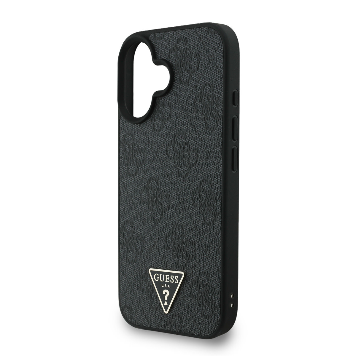 Guess Guess iPhone 16 Backcover hoesje - MagSafe - 4G Triangle Logo Pearl Strap - Zwart, foto 6 van 6