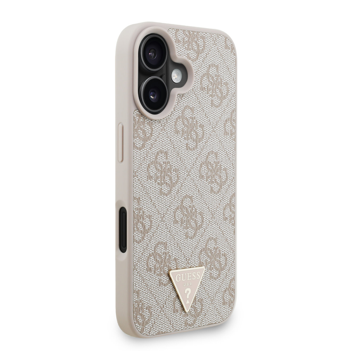 Guess Guess iPhone 16 Backcover hoesje - MagSafe - 4G Triangle Logo With Strap - Roze, foto 4 van 6