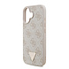 Guess Guess iPhone 16 Backcover hoesje - MagSafe - 4G Triangle Logo With Strap - Roze Guess Guess iPhone 16 Backcover hoesje - MagSafe - 4G Triangle Logo With Strap - Roze