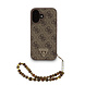 Guess Guess iPhone 16 Backcover hoesje - MagSafe - 4G Triangle Logo With Strap - Bruin Guess Guess iPhone 16 Backcover hoesje - MagSafe - 4G Triangle Logo With Strap - Bruin