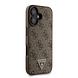 Guess Guess iPhone 16 Back-Cover hul - MagSafe - 4G Triangle Logo With Strap - Braun