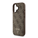 Guess Guess iPhone 16 Backcover hoesje - MagSafe - 4G Triangle Logo With Strap - Bruin Guess Guess iPhone 16 Backcover hoesje - MagSafe - 4G Triangle Logo With Strap - Bruin
