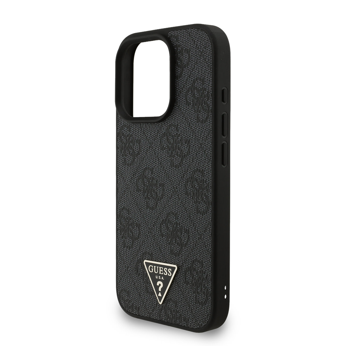 Guess Guess iPhone 16 Pro Max Backcover hoesje - MagSafe - 4G Triangle Logo With Strap - Zwart, foto 6 van 6