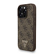 Guess Guess iPhone 16 Pro Max Backcover hoesje - MagSafe - 4G Triangle Logo With Strap - Bruin Guess Guess iPhone 16 Pro Max Backcover hoesje - MagSafe - 4G Triangle Logo With Strap - Bruin