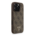 Guess Guess iPhone 16 Pro Max Back-Cover hul - MagSafe - 4G Triangle Logo With Strap - Braun