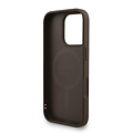 Guess Guess iPhone 16 Pro Max Back cover case - MagSafe - 4G Triangle Logo With Strap - Brown