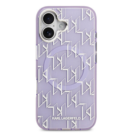 Karl Lagerfeld Karl lagerfeld iPhone 17 Back-Cover hul - MagSafe - IML metal monogram kc - Lila