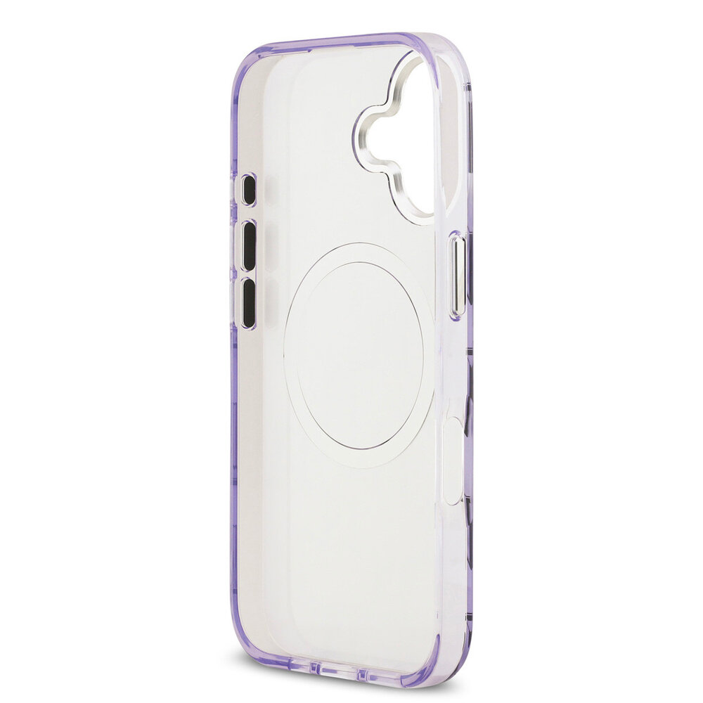Karl Lagerfeld Karl lagerfeld iPhone 17 Backcover hoesje - MagSafe - IML metal monogram kc - Paars