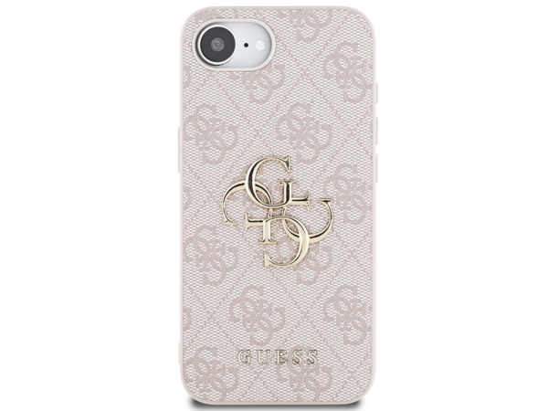 Guess Guess iPhone 16e & 17e Backcover hoesje - 4G - Big Metal Logo - Roze Guess Guess iPhone 16e & 17e Backcover hoesje - 4G - Big Metal Logo - Roze