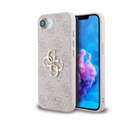 Guess Guess iPhone 16e & 17e Back cover coque - 4G - Big Metal Logo - Rose Guess Guess iPhone 16e & 17e Back cover coque - 4G - Big Metal Logo - Rose