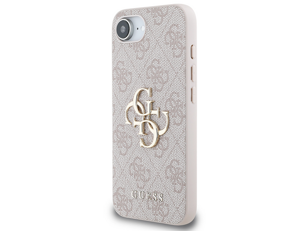 Guess Guess iPhone 16e & 17e Backcover hoesje - 4G - Big Metal Logo - Roze Guess Guess iPhone 16e & 17e Backcover hoesje - 4G - Big Metal Logo - Roze