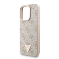 Guess Guess iPhone 16 Pro Max Back cover case - MagSafe - 4G Triangle Logo With Strap - Pink