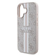 Guess Guess iPhone 16 Back-Cover hul - MagSafe - 4G Printed Stripes - Rosa Guess Guess iPhone 16 Back-Cover hul - MagSafe - 4G Printed Stripes - Rosa