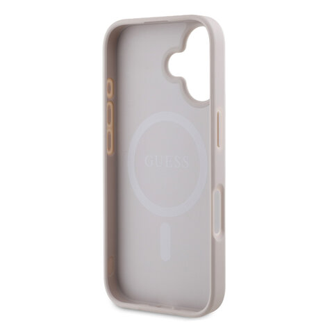 Guess Guess iPhone 16 Back-Cover hul - MagSafe - 4G Printed Stripes - Rosa Guess Guess iPhone 16 Back-Cover hul - MagSafe - 4G Printed Stripes - Rosa