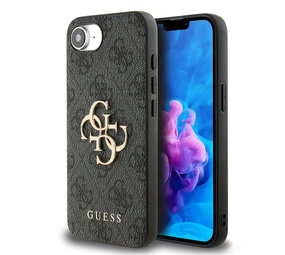 Guess Guess iPhone 16e & 17e Backcover hoesje - 4G - Big Metal Logo - Zwart