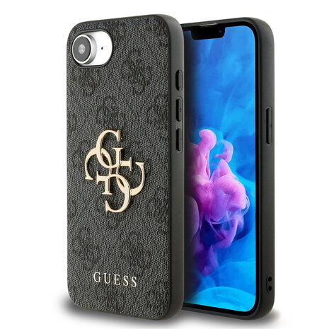 Guess Guess iPhone 16e & 17e Back cover coque - 4G - Big Metal Logo - Noir
