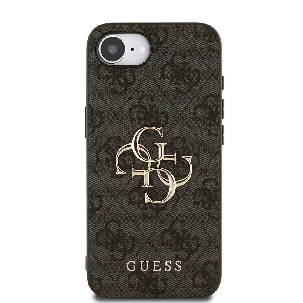 Guess Guess iPhone 16e & 17e Back cover coque - 4G - Big Metal Logo - Noir